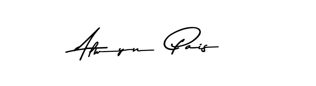 You should practise on your own different ways (Asem Kandis PERSONAL USE) to write your name (Alwyn  Pais) in signature. don't let someone else do it for you. Alwyn  Pais signature style 9 images and pictures png