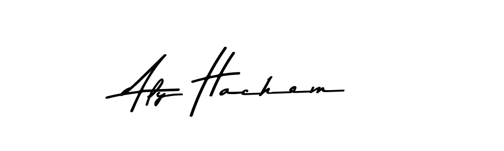How to make Aly Hachem name signature. Use Asem Kandis PERSONAL USE style for creating short signs online. This is the latest handwritten sign. Aly Hachem signature style 9 images and pictures png