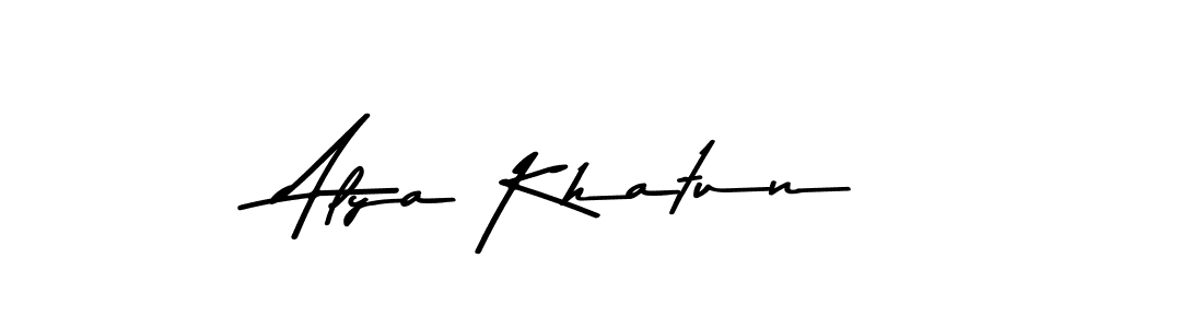 Make a beautiful signature design for name Alya Khatun. With this signature (Asem Kandis PERSONAL USE) style, you can create a handwritten signature for free. Alya Khatun signature style 9 images and pictures png