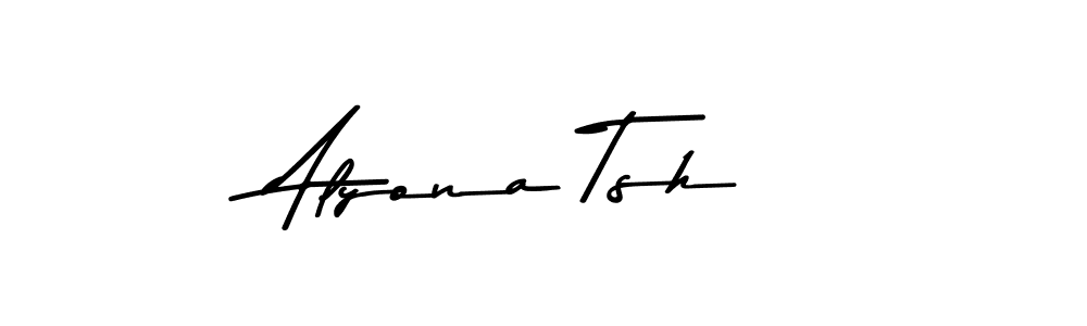 Make a beautiful signature design for name Alyona Tsh. With this signature (Asem Kandis PERSONAL USE) style, you can create a handwritten signature for free. Alyona Tsh signature style 9 images and pictures png