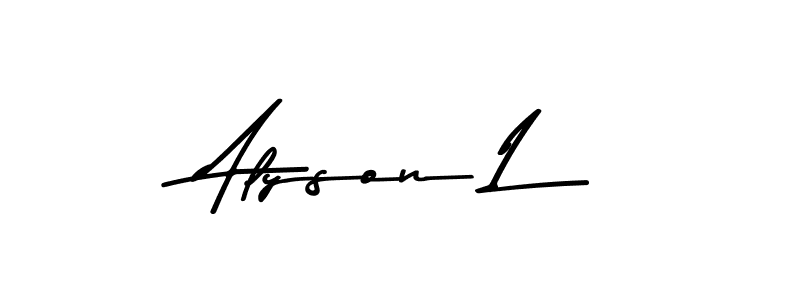 Also we have Alyson L name is the best signature style. Create professional handwritten signature collection using Asem Kandis PERSONAL USE autograph style. Alyson L signature style 9 images and pictures png