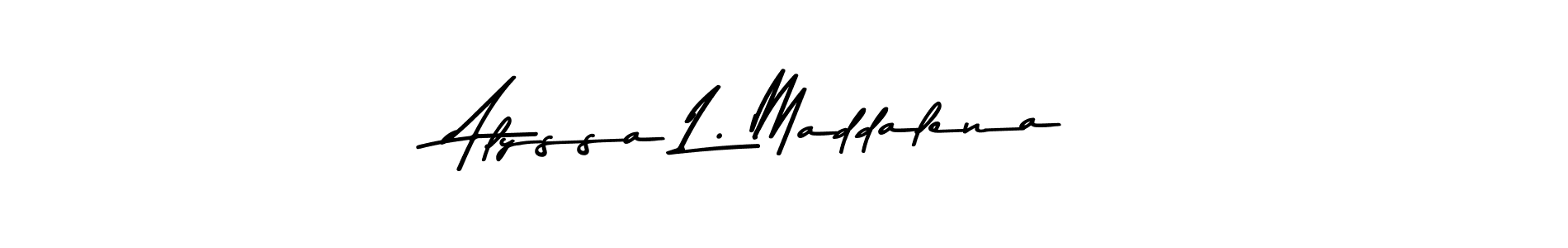 Make a short Alyssa L. Maddalena signature style. Manage your documents anywhere anytime using Asem Kandis PERSONAL USE. Create and add eSignatures, submit forms, share and send files easily. Alyssa L. Maddalena signature style 9 images and pictures png