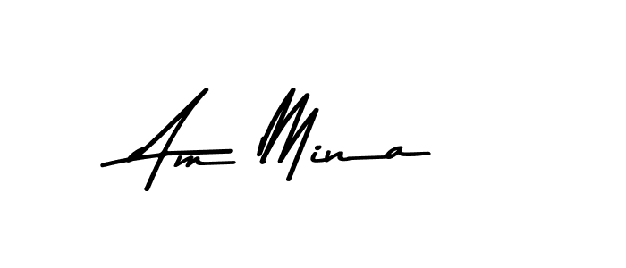 Create a beautiful signature design for name Am Mina. With this signature (Asem Kandis PERSONAL USE) fonts, you can make a handwritten signature for free. Am Mina signature style 9 images and pictures png