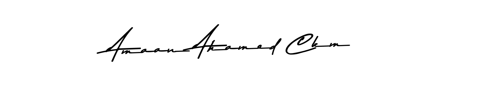 This is the best signature style for the Amaan Ahamed Ckm name. Also you like these signature font (Asem Kandis PERSONAL USE). Mix name signature. Amaan Ahamed Ckm signature style 9 images and pictures png