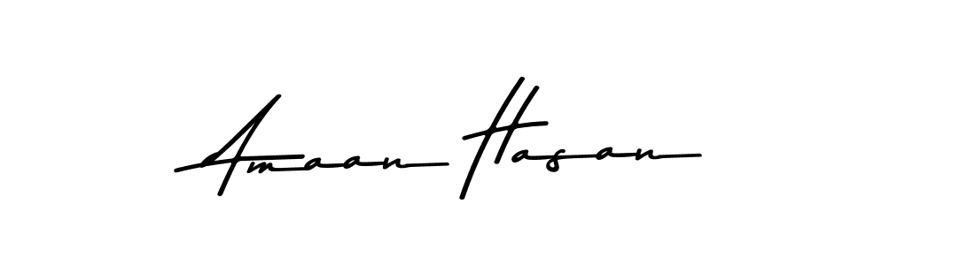 How to make Amaan Hasan signature? Asem Kandis PERSONAL USE is a professional autograph style. Create handwritten signature for Amaan Hasan name. Amaan Hasan signature style 9 images and pictures png