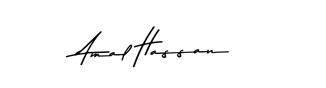 Create a beautiful signature design for name Amal Hassan. With this signature (Asem Kandis PERSONAL USE) fonts, you can make a handwritten signature for free. Amal Hassan signature style 9 images and pictures png