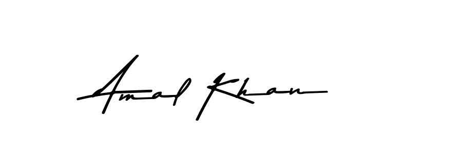 Use a signature maker to create a handwritten signature online. With this signature software, you can design (Asem Kandis PERSONAL USE) your own signature for name Amal Khan. Amal Khan signature style 9 images and pictures png