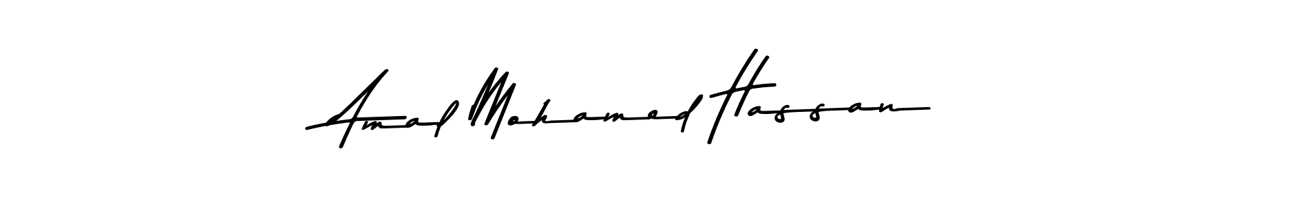 How to make Amal Mohamed Hassan name signature. Use Asem Kandis PERSONAL USE style for creating short signs online. This is the latest handwritten sign. Amal Mohamed Hassan signature style 9 images and pictures png