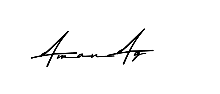 How to make Aman Ag signature? Asem Kandis PERSONAL USE is a professional autograph style. Create handwritten signature for Aman Ag name. Aman Ag signature style 9 images and pictures png