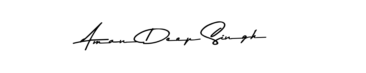 Make a beautiful signature design for name Aman Deep Singh. With this signature (Asem Kandis PERSONAL USE) style, you can create a handwritten signature for free. Aman Deep Singh signature style 9 images and pictures png