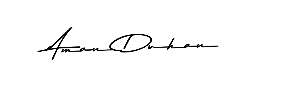 Use a signature maker to create a handwritten signature online. With this signature software, you can design (Asem Kandis PERSONAL USE) your own signature for name Aman Duhan. Aman Duhan signature style 9 images and pictures png