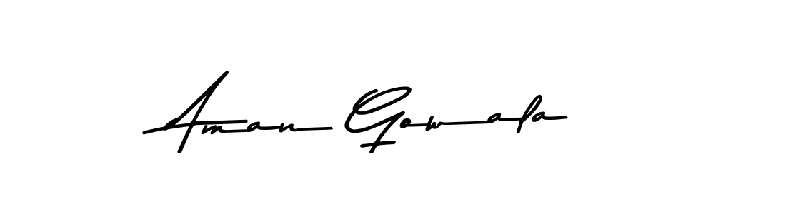 Aman Gowala stylish signature style. Best Handwritten Sign (Asem Kandis PERSONAL USE) for my name. Handwritten Signature Collection Ideas for my name Aman Gowala. Aman Gowala signature style 9 images and pictures png