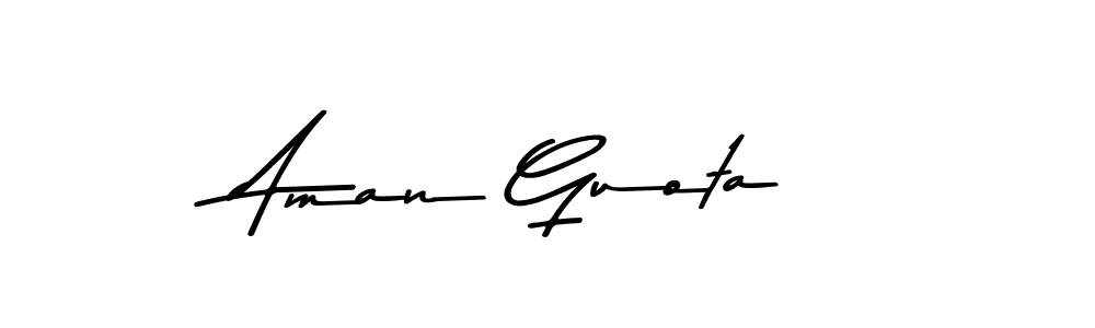 How to make Aman Guota signature? Asem Kandis PERSONAL USE is a professional autograph style. Create handwritten signature for Aman Guota name. Aman Guota signature style 9 images and pictures png