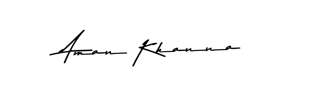The best way (Asem Kandis PERSONAL USE) to make a short signature is to pick only two or three words in your name. The name Aman Khanna include a total of six letters. For converting this name. Aman Khanna signature style 9 images and pictures png