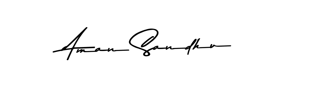 How to make Aman Sandhu name signature. Use Asem Kandis PERSONAL USE style for creating short signs online. This is the latest handwritten sign. Aman Sandhu signature style 9 images and pictures png
