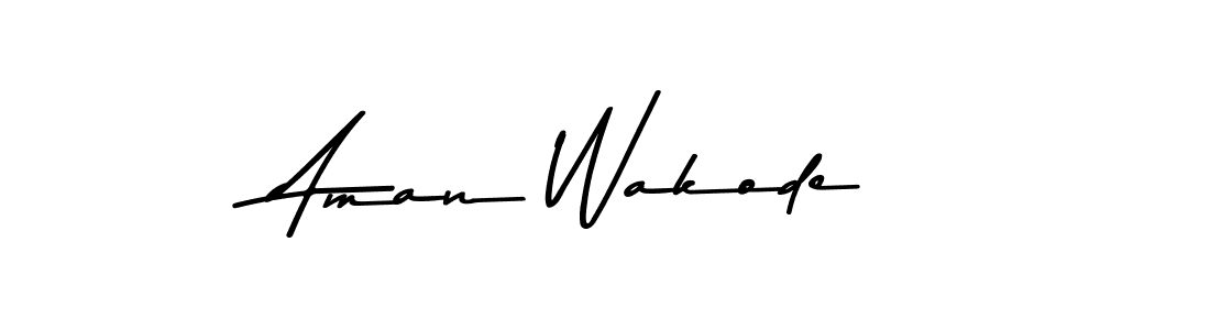 Use a signature maker to create a handwritten signature online. With this signature software, you can design (Asem Kandis PERSONAL USE) your own signature for name Aman Wakode. Aman Wakode signature style 9 images and pictures png