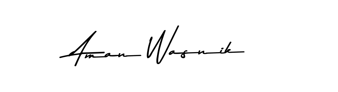 Make a beautiful signature design for name Aman Wasnik. With this signature (Asem Kandis PERSONAL USE) style, you can create a handwritten signature for free. Aman Wasnik signature style 9 images and pictures png