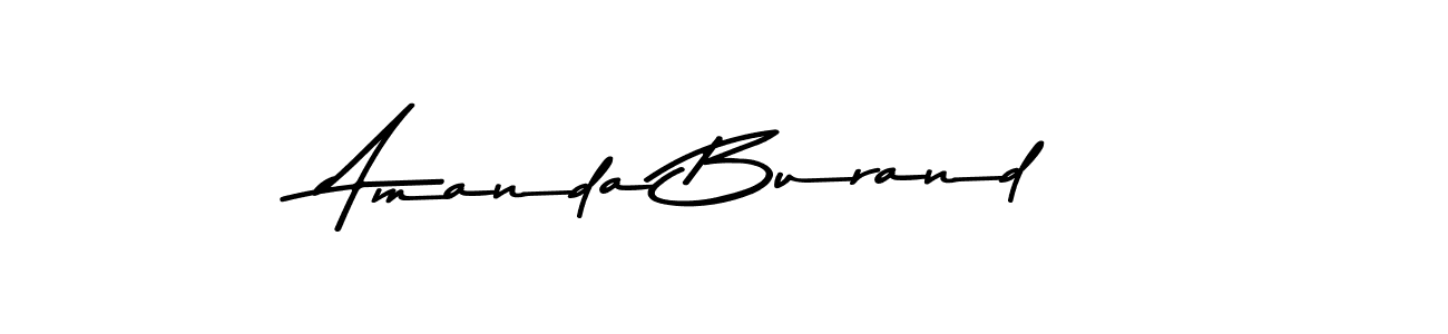 How to make Amanda Burand name signature. Use Asem Kandis PERSONAL USE style for creating short signs online. This is the latest handwritten sign. Amanda Burand signature style 9 images and pictures png