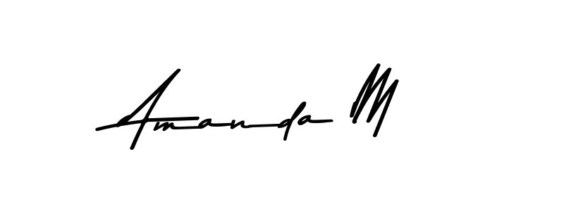 The best way (Asem Kandis PERSONAL USE) to make a short signature is to pick only two or three words in your name. The name Amanda M include a total of six letters. For converting this name. Amanda M signature style 9 images and pictures png