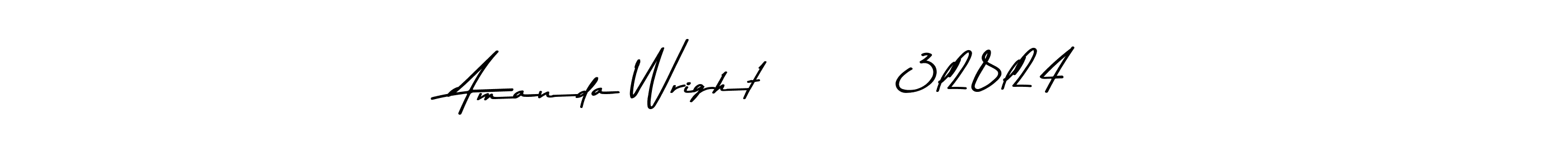 How to make Amanda Wright        3l28l24 name signature. Use Asem Kandis PERSONAL USE style for creating short signs online. This is the latest handwritten sign. Amanda Wright        3l28l24 signature style 9 images and pictures png