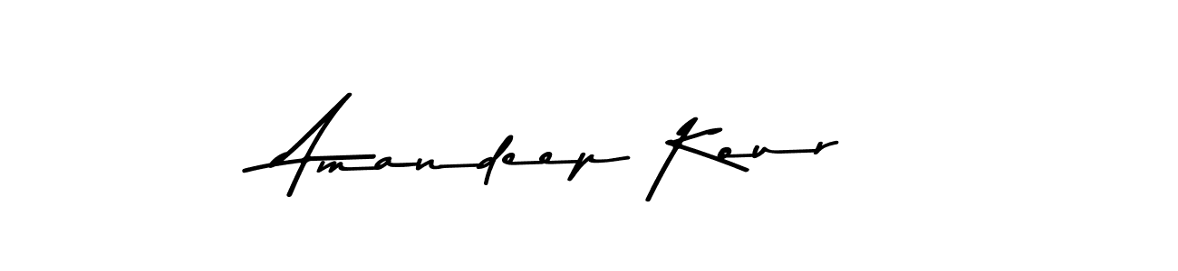 How to make Amandeep Kour name signature. Use Asem Kandis PERSONAL USE style for creating short signs online. This is the latest handwritten sign. Amandeep Kour signature style 9 images and pictures png