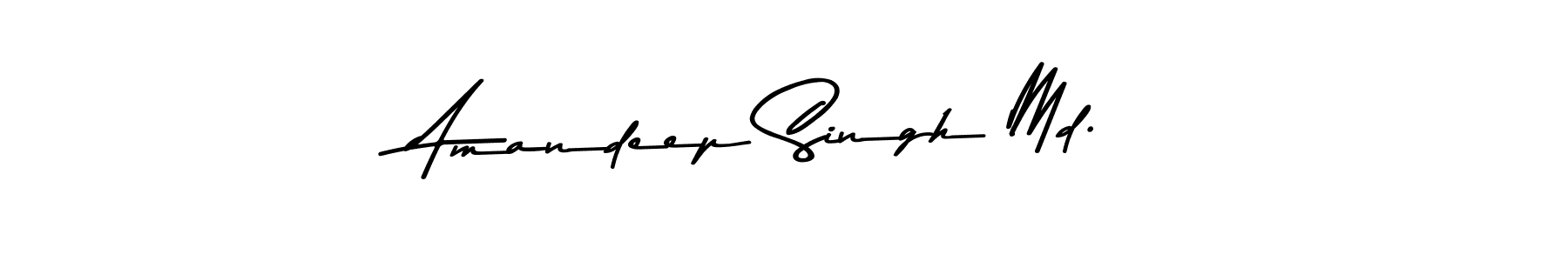 The best way (Asem Kandis PERSONAL USE) to make a short signature is to pick only two or three words in your name. The name Amandeep Singh Md. include a total of six letters. For converting this name. Amandeep Singh Md. signature style 9 images and pictures png