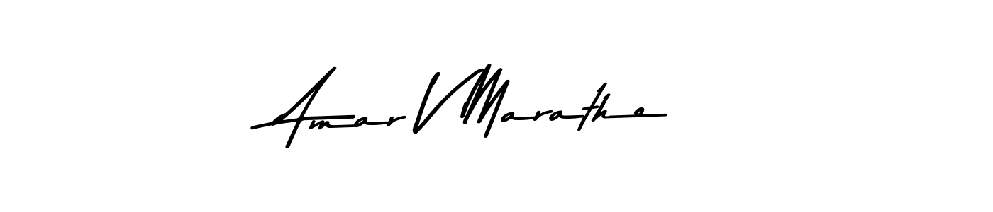 Create a beautiful signature design for name Amar V Marathe. With this signature (Asem Kandis PERSONAL USE) fonts, you can make a handwritten signature for free. Amar V Marathe signature style 9 images and pictures png