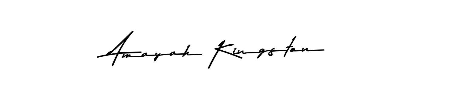 Amayah Kingston stylish signature style. Best Handwritten Sign (Asem Kandis PERSONAL USE) for my name. Handwritten Signature Collection Ideas for my name Amayah Kingston. Amayah Kingston signature style 9 images and pictures png