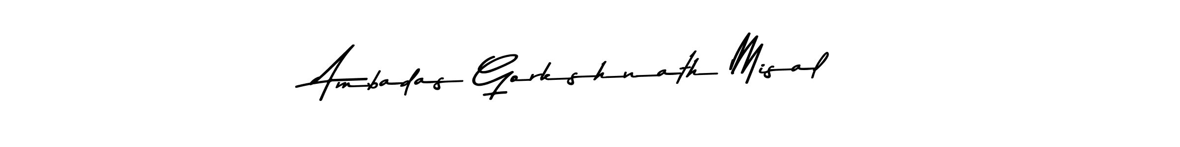 Asem Kandis PERSONAL USE is a professional signature style that is perfect for those who want to add a touch of class to their signature. It is also a great choice for those who want to make their signature more unique. Get Ambadas Gorkshnath Misal name to fancy signature for free. Ambadas Gorkshnath Misal signature style 9 images and pictures png