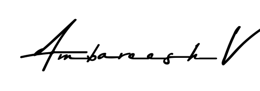 Get inspired by this graceful Asem Kandis PERSONAL USE signature style for name Ambareesh V. Smooth loops and balanced proportions for everyday use. Ambareesh V signature style 9 images and pictures png
