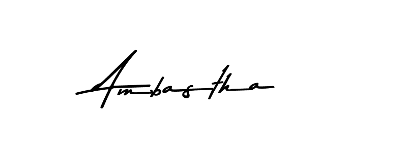 Design your own signature with our free online signature maker. With this signature software, you can create a handwritten (Asem Kandis PERSONAL USE) signature for name Ambastha. Ambastha signature style 9 images and pictures png