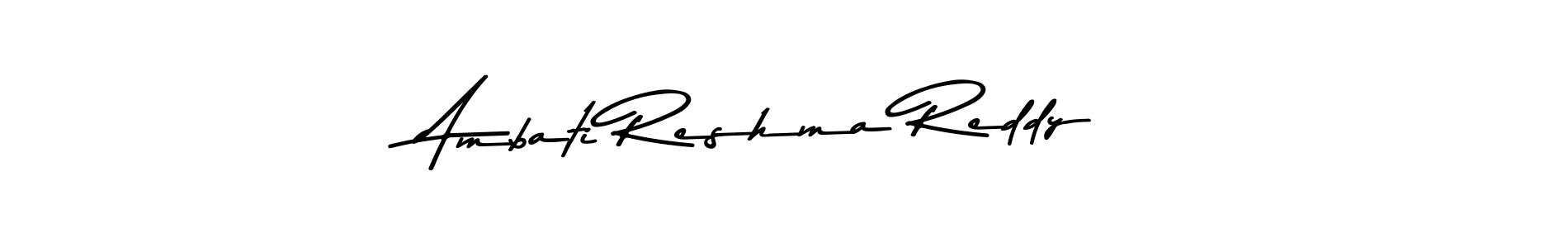 Similarly Asem Kandis PERSONAL USE is the best handwritten signature design. Signature creator online .You can use it as an online autograph creator for name Ambati Reshma Reddy. Ambati Reshma Reddy signature style 9 images and pictures png