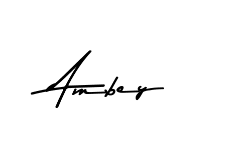 How to make Ambey name signature. Use Asem Kandis PERSONAL USE style for creating short signs online. This is the latest handwritten sign. Ambey signature style 9 images and pictures png