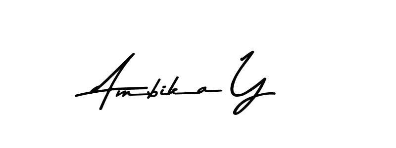 You should practise on your own different ways (Asem Kandis PERSONAL USE) to write your name (Ambika Y) in signature. don't let someone else do it for you. Ambika Y signature style 9 images and pictures png