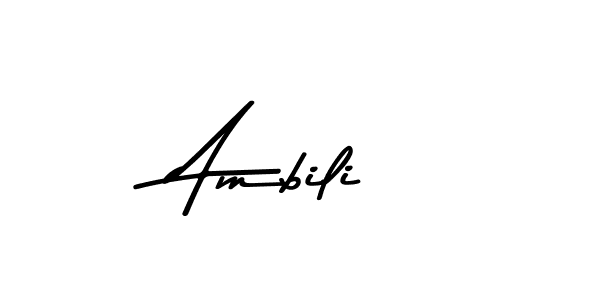 Also You can easily find your signature by using the search form. We will create Ambili name handwritten signature images for you free of cost using Asem Kandis PERSONAL USE sign style. Ambili signature style 9 images and pictures png