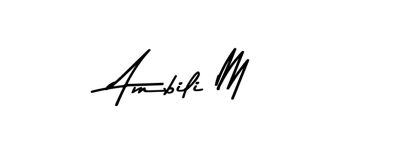 Here are the top 10 professional signature styles for the name Ambili M. These are the best autograph styles you can use for your name. Ambili M signature style 9 images and pictures png