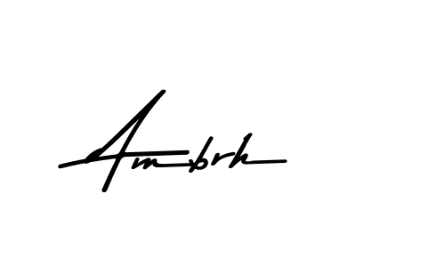 Create a beautiful signature design for name Ambrh. With this signature (Asem Kandis PERSONAL USE) fonts, you can make a handwritten signature for free. Ambrh signature style 9 images and pictures png