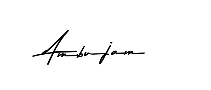 Also You can easily find your signature by using the search form. We will create Ambujam name handwritten signature images for you free of cost using Asem Kandis PERSONAL USE sign style. Ambujam signature style 9 images and pictures png