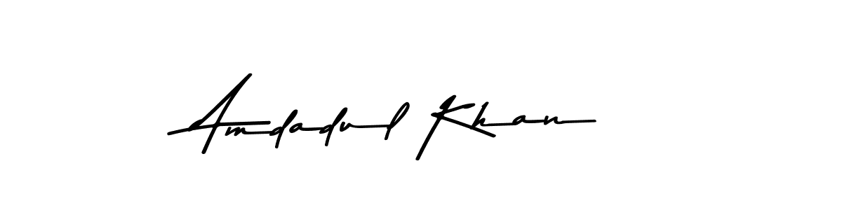 Design your own signature with our free online signature maker. With this signature software, you can create a handwritten (Asem Kandis PERSONAL USE) signature for name Amdadul Khan. Amdadul Khan signature style 9 images and pictures png