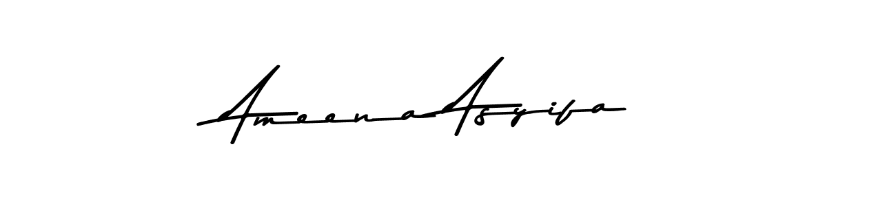 Design your own signature with our free online signature maker. With this signature software, you can create a handwritten (Asem Kandis PERSONAL USE) signature for name Ameena Asyifa. Ameena Asyifa signature style 9 images and pictures png