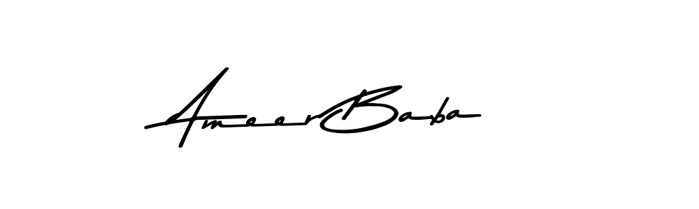 Design your own signature with our free online signature maker. With this signature software, you can create a handwritten (Asem Kandis PERSONAL USE) signature for name Ameer Baba. Ameer Baba signature style 9 images and pictures png