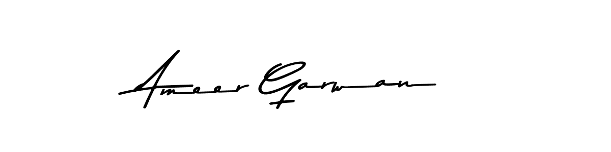 Design your own signature with our free online signature maker. With this signature software, you can create a handwritten (Asem Kandis PERSONAL USE) signature for name Ameer Garwan. Ameer Garwan signature style 9 images and pictures png