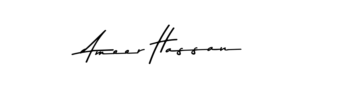 Here are the top 10 professional signature styles for the name Ameer Hassan. These are the best autograph styles you can use for your name. Ameer Hassan signature style 9 images and pictures png