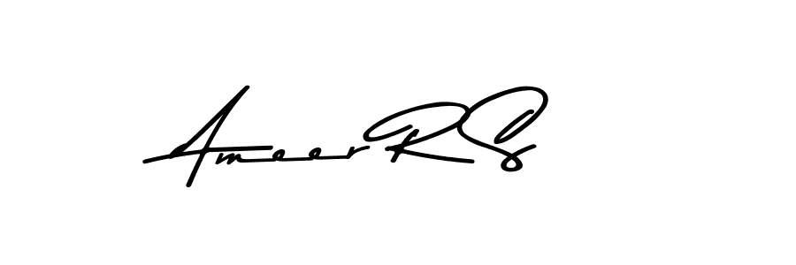 Make a beautiful signature design for name Ameer R S. With this signature (Asem Kandis PERSONAL USE) style, you can create a handwritten signature for free. Ameer R S signature style 9 images and pictures png