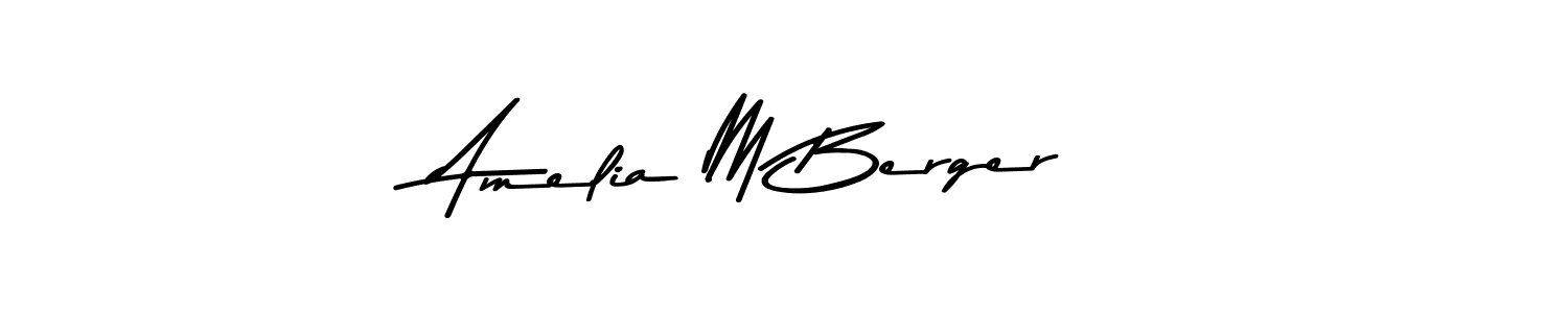 Make a beautiful signature design for name Amelia M Berger. With this signature (Asem Kandis PERSONAL USE) style, you can create a handwritten signature for free. Amelia M Berger signature style 9 images and pictures png