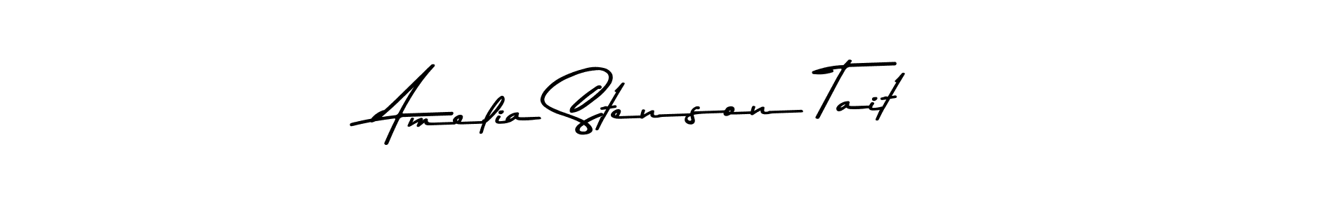 The best way (Asem Kandis PERSONAL USE) to make a short signature is to pick only two or three words in your name. The name Amelia Stenson Tait include a total of six letters. For converting this name. Amelia Stenson Tait signature style 9 images and pictures png