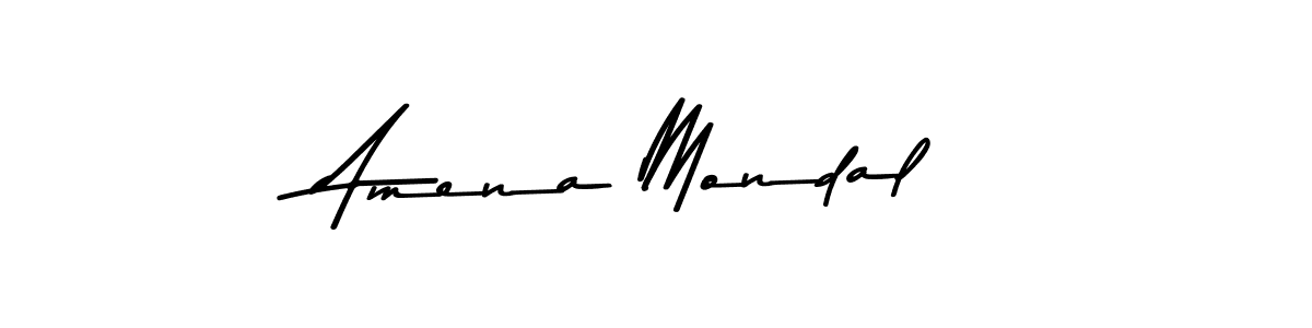 Create a beautiful signature design for name Amena Mondal. With this signature (Asem Kandis PERSONAL USE) fonts, you can make a handwritten signature for free. Amena Mondal signature style 9 images and pictures png