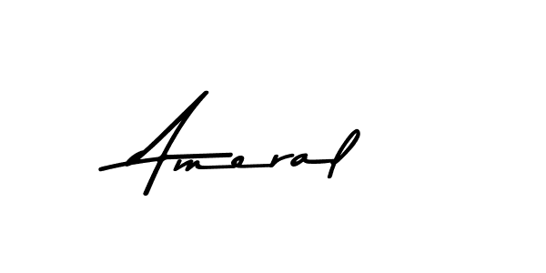 Design your own signature with our free online signature maker. With this signature software, you can create a handwritten (Asem Kandis PERSONAL USE) signature for name Ameral. Ameral signature style 9 images and pictures png