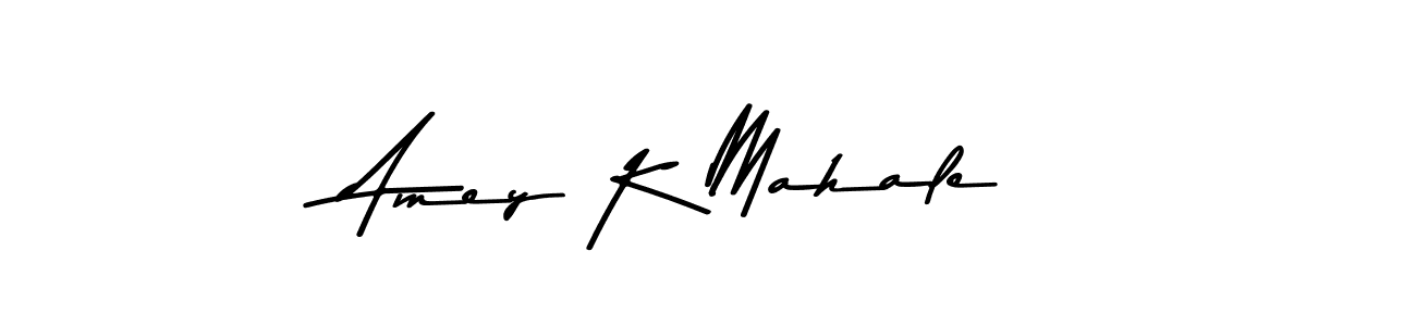 This is the best signature style for the Amey K Mahale name. Also you like these signature font (Asem Kandis PERSONAL USE). Mix name signature. Amey K Mahale signature style 9 images and pictures png