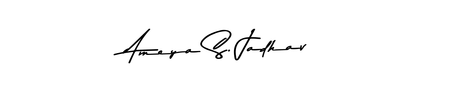 This is the best signature style for the Ameya S. Jadhav name. Also you like these signature font (Asem Kandis PERSONAL USE). Mix name signature. Ameya S. Jadhav signature style 9 images and pictures png